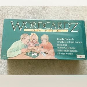 WordCardz Games Rummy, Memory, Poker And Solitaire All With Words 1988 Rare
